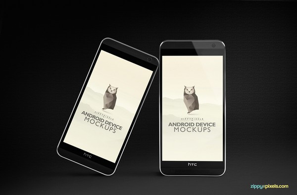 FREE PSD ANDROID MOCKUPS – HTC ONE M8