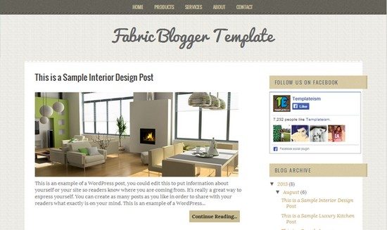 Fabric Blogger template