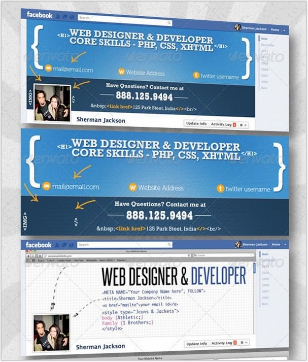 Facebook Timeline Cover - Web Developer & Designer 
