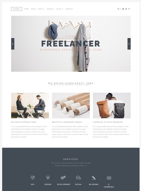 Fiora - Multipage & Onepage HTML5 Website Template
