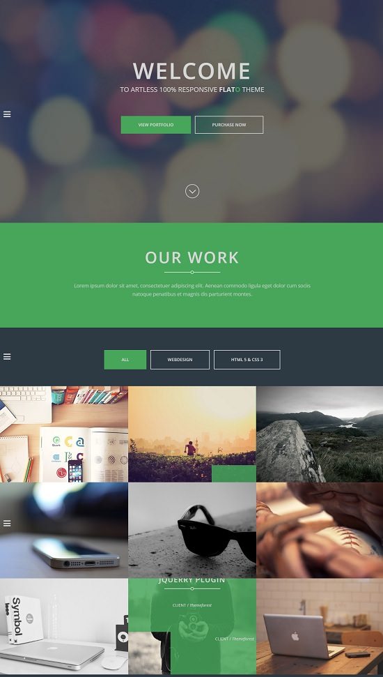 Flato - Parallax One Page HTML Template