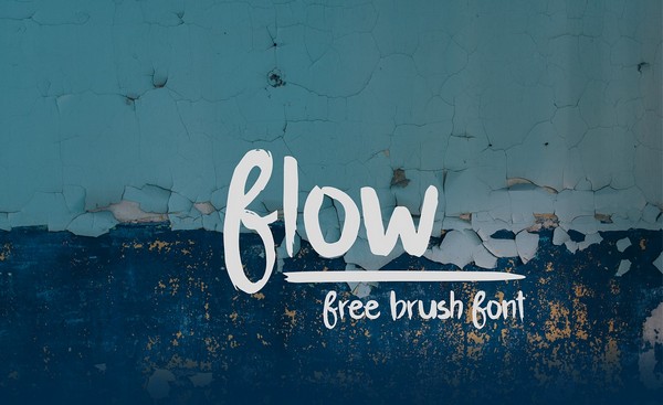 Flow free brush font