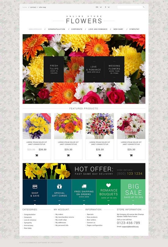 Flower Shop Website Template