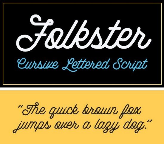 Folkster - Cursive Script Font