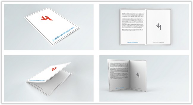 Free A4 Bi-Fold Brochure Mockup