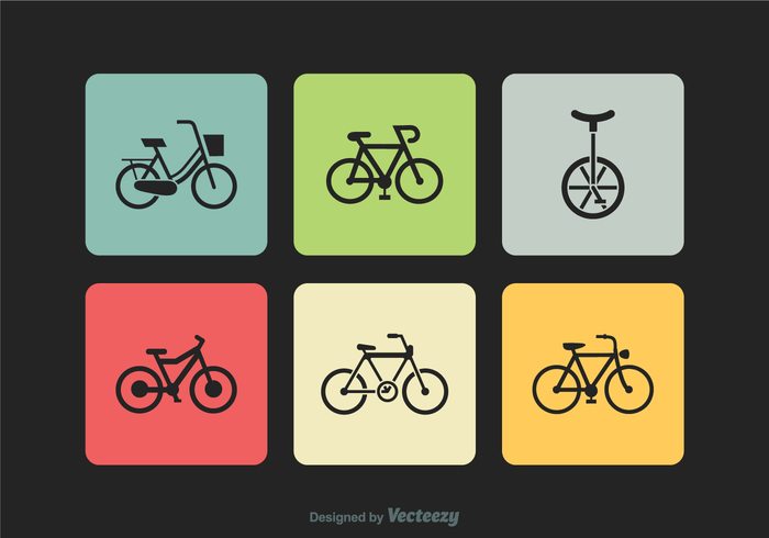 Free Bicycle Silhouette Vector Icons  