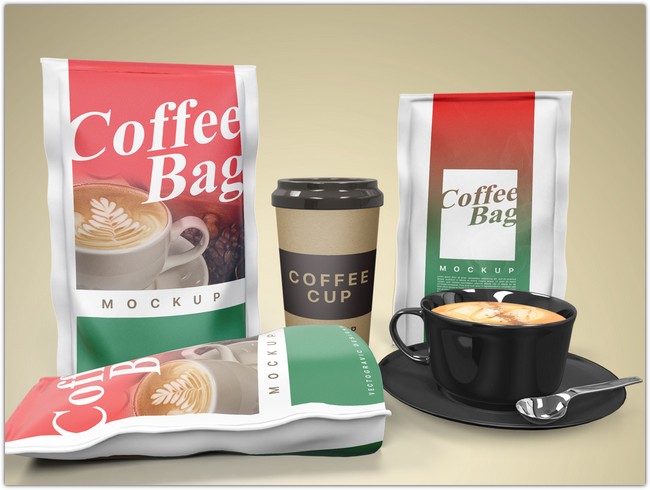 Download 28+ Editable Coffee Bag Mockups PSD Templates - Templatefor