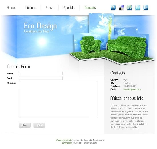 Furniture Website Template