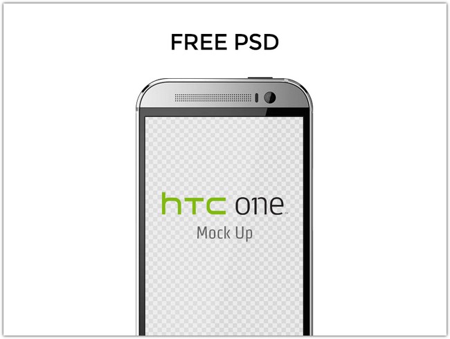 Free HTC ONE M8 Mock Up Template