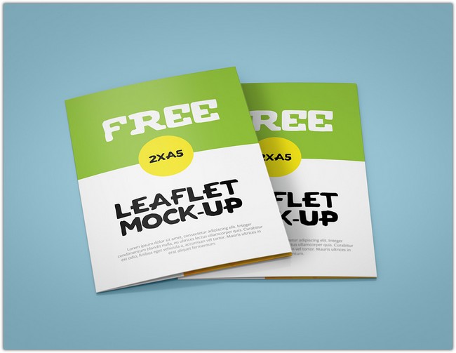 2 x A5 Leaflet Mock-up