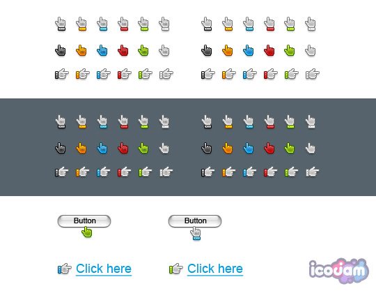 Free hand pointer icons