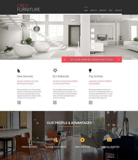 Furniture Responsive WordPress Theme