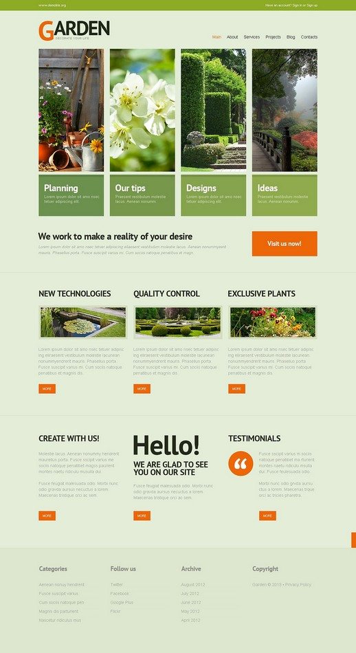 Garden Design WordPress Theme