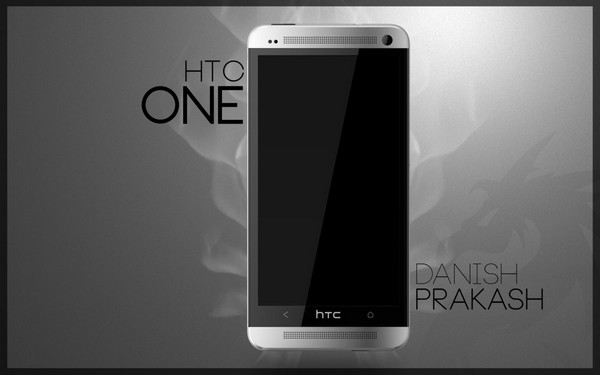 HTC One white PSD