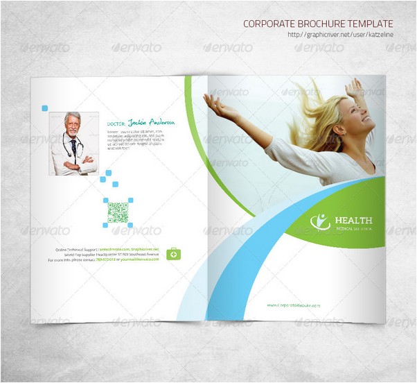Health Medical Care - Bifold Brochure Template