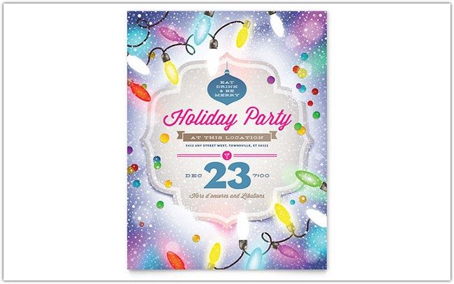Holiday Party Flyer Template
