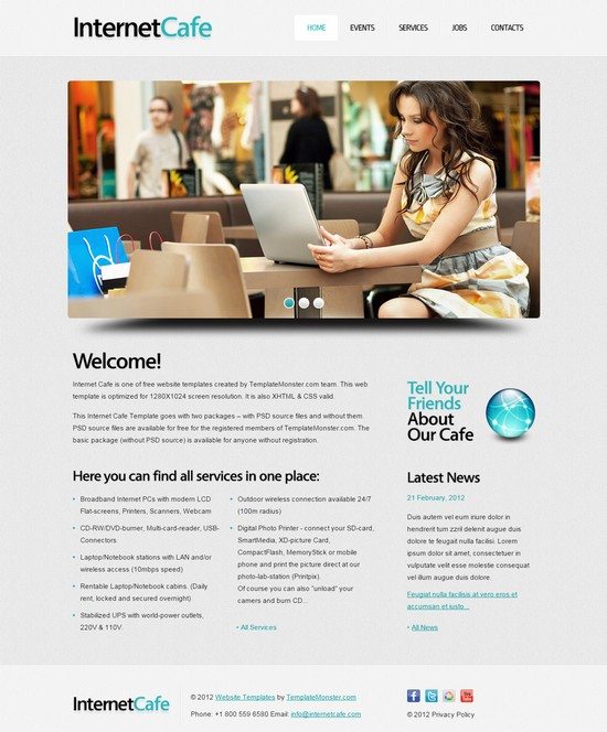 INTERNETCAFE FREE CSS TEMPLATE