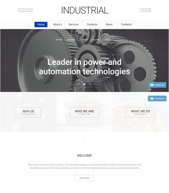 60+ Best Industrial Website Templates [Free & Premium] - Templatefor