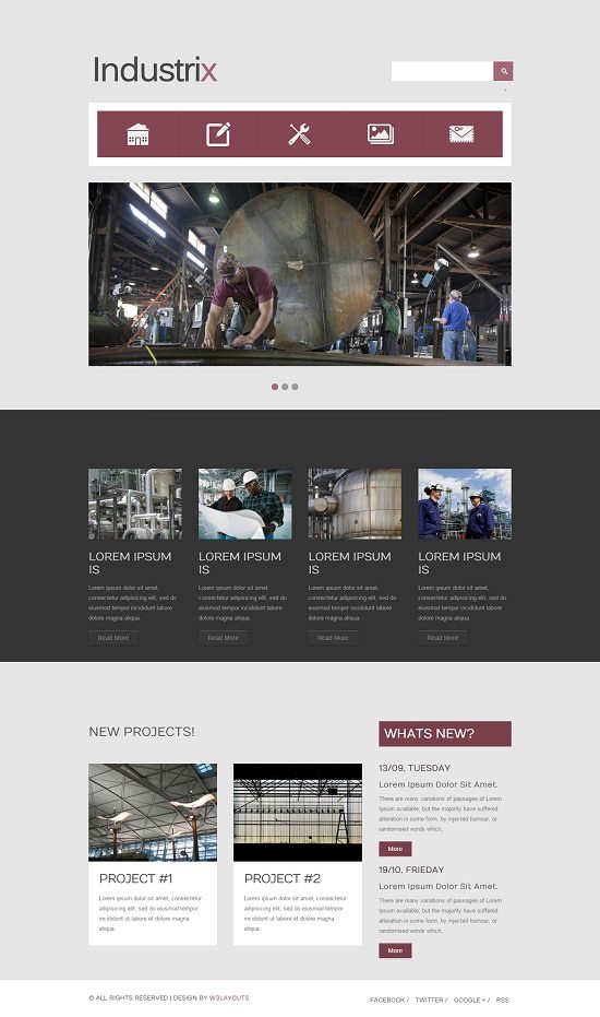 Industrix a Industrial Mobile Website Template