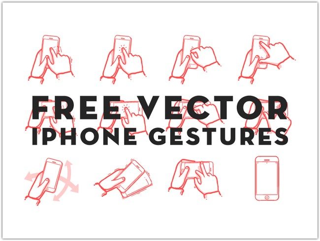 Iphone Gestures Free Vector