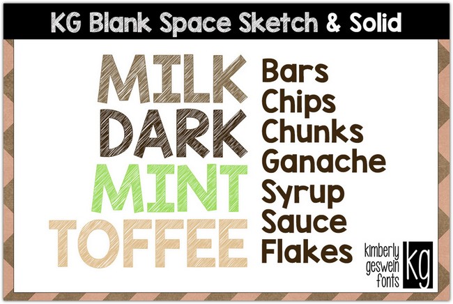 KG Blank Space Font Family