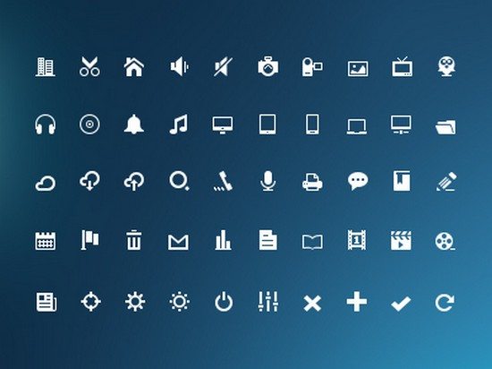 Mini Glyph Icons(PSD)
