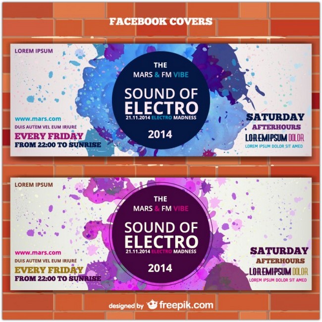 Mockup Electro Music Banner Ticket invitation