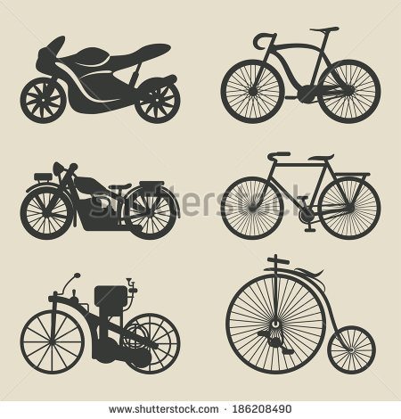 Motorcycle And Bicycle Icons