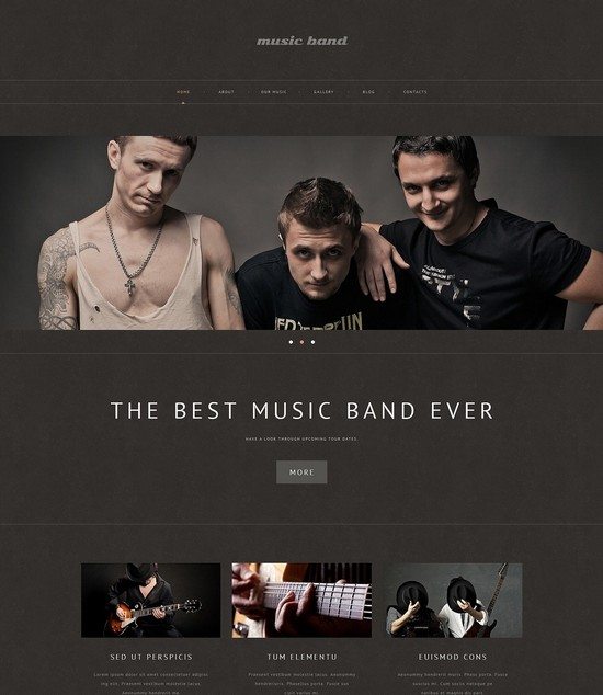 Music Band Responsive WordPress Theme