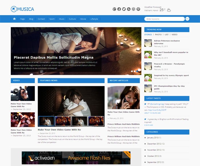 Musica- Free Magazine WordPress Theme