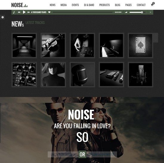 NOISE – Onepage DJs & Band WordPress Theme