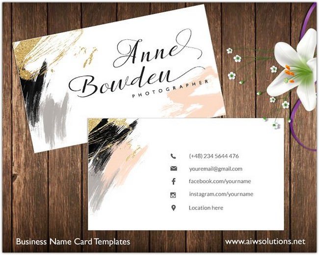 25+ Best Printable Name Card PSD Templates 2018 - Templatefor