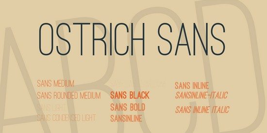 Ostrich Sans Font Family