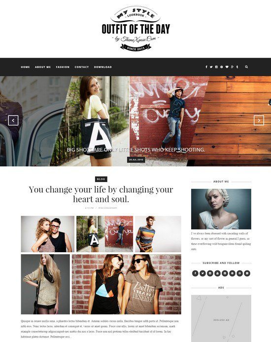 Outfit Clean & Responsive Blogger Template