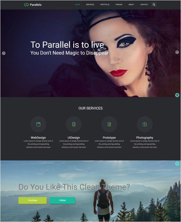 Parallels a Flat Corporate Responsive web template