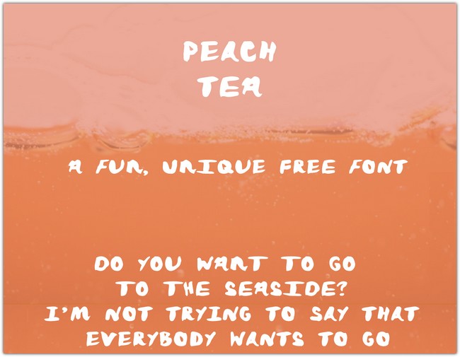 Peach Tea - Free Font