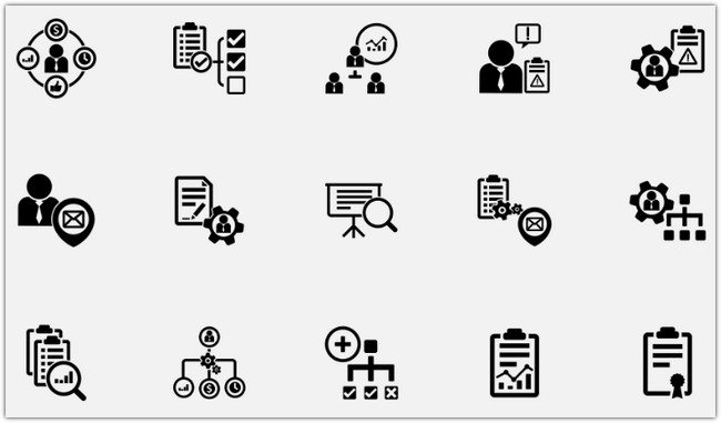 Project management icons Free 