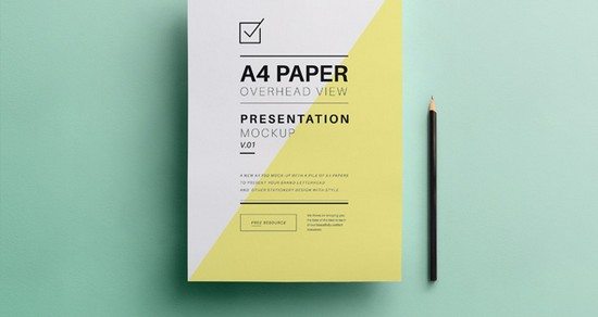 Psd A4 Overhead Paper Mock-Up