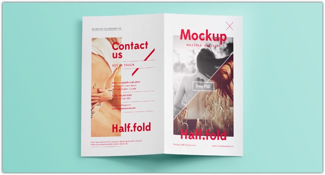 Psd Bi Fold Mockup Template Vol6