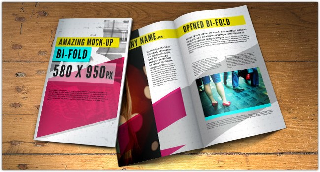 Psd Bifold Brochure Mock-Up Template