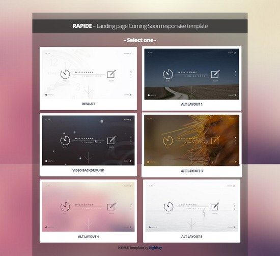 Rapide - Landing Page Coming Soon Template