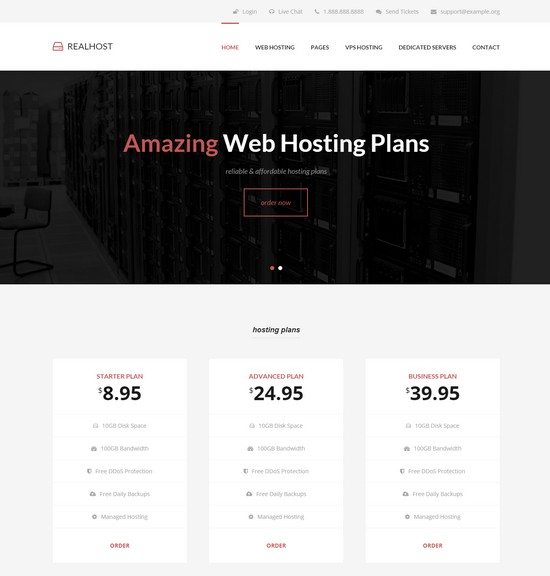 RealHost - Responsive HTML5 Hosting Template