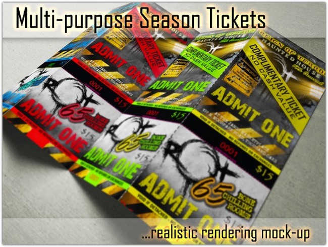 Multi-purpose Season Ticket Mockups