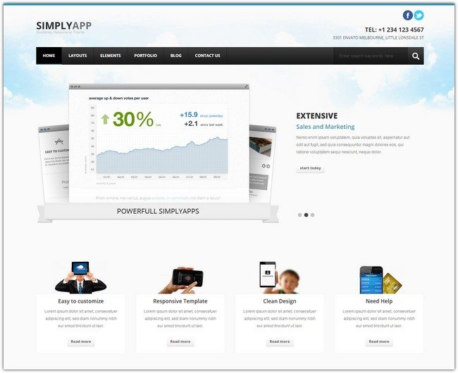 Simplyapp – Bootstrap Responsive HTML Template