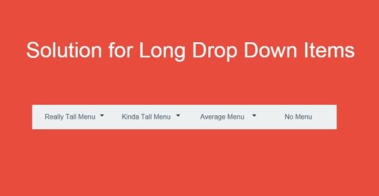 Solution for Long Drop Down Items
