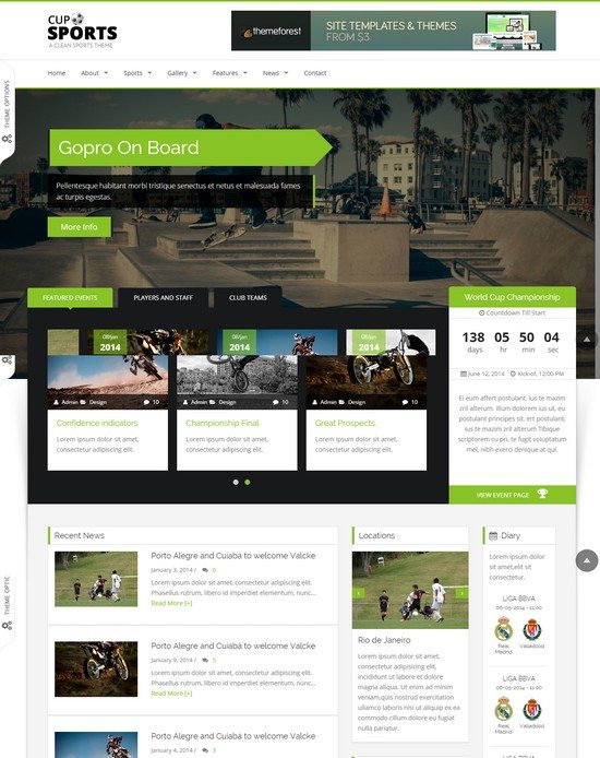 Sports Cup - Bootstrap 3 Sporting Html Template