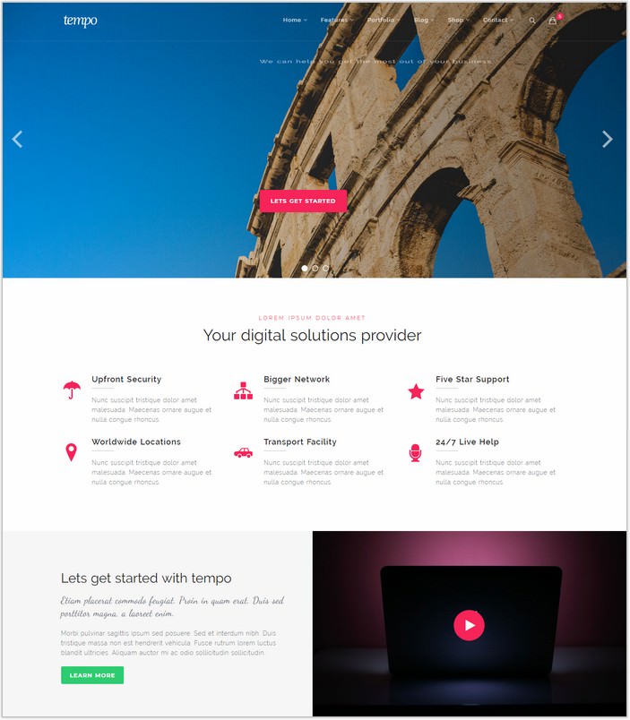 Tempo - Responsive Bootstrap Website Template
