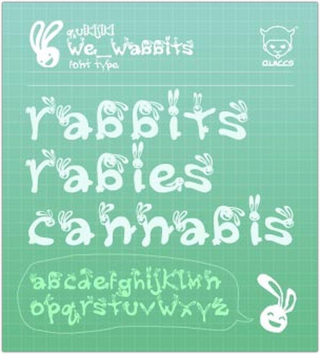 We Wabbits font type