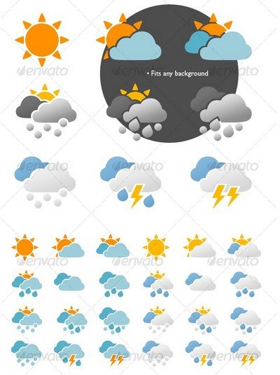 Weather icon set (12 icons)