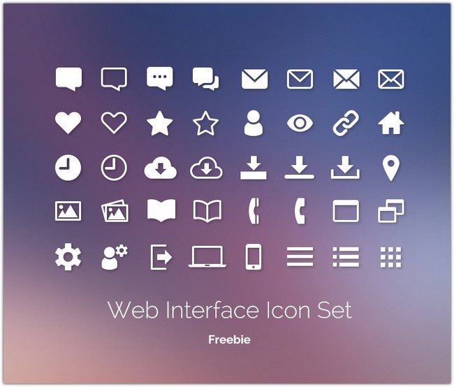 Web Interface Icon Set - Freebie (PSD)